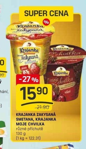 KRAJANKA ZAKYSANÁ SMETANA, KRAJANKA MOJE CHVILKA 130 g