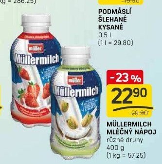 MÜLLERMILCH MLÉČNÝ NÁPOJ různé druhy 400 g
