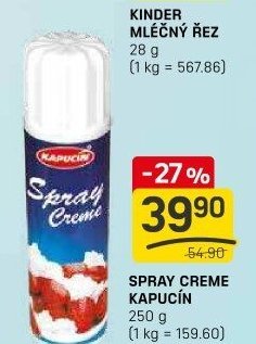 SPRAY CREME KAPUCÍN 250 g