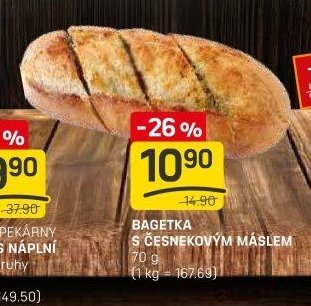 BAGETKA S ČESNEKOVÝM MÁSLEM