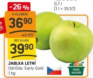 Jablka Early Gold