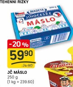 Máslo Jihočeské Madeta