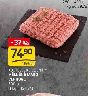 Maso mleté vepřové Kostelecké uzeniny