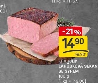 Sekaná lahůdková se sýrem Krahulík
