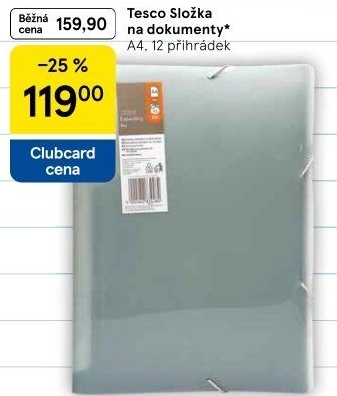 Desky na dokumenty A4 Tesco