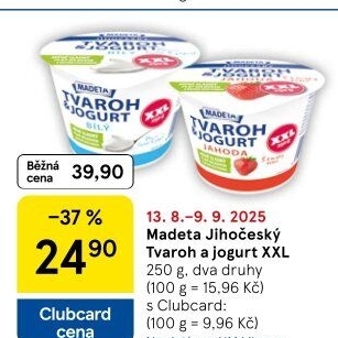 Dezert tvaroh s jogurtem jihočeský Madeta