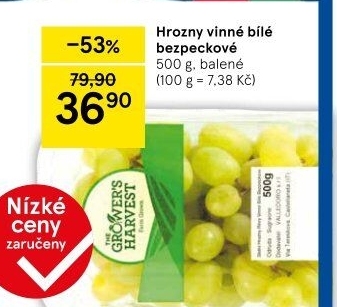 Hrozny bílé bezsemenné The Grower'