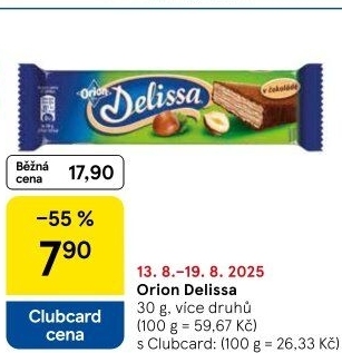 Oplatky celomáčené Delissa Orion