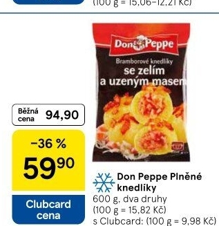 Plněné knedlíky mražené Don Peppe