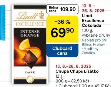 Čokoláda Excellence Lindt