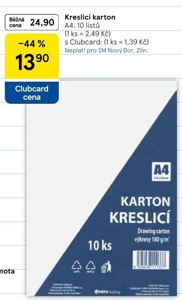 Kreslicí karton A4 Krpa