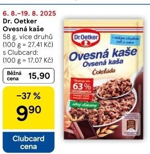 Ovesná kaše Dr. Oetker