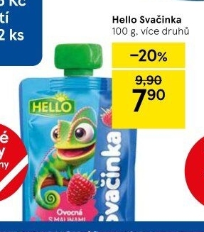 Ovocná kapsička Svačinka Hello