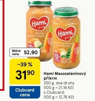 Příkrm masozeleninový Hami