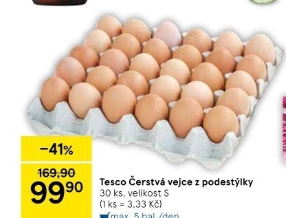 Vejce z podestýlky S Tesco