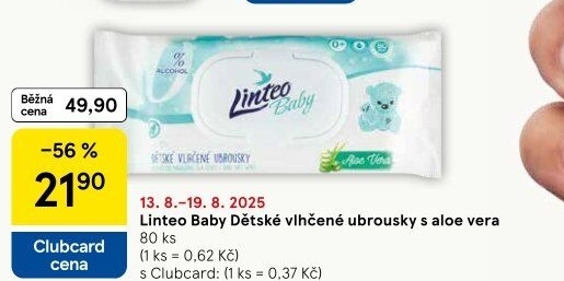 Vlhčené ubrousky dětské Linteo Baby