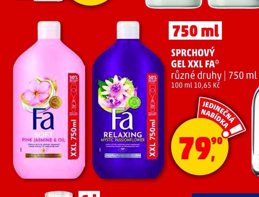 SPRCHOVÝ GEL XXL FA