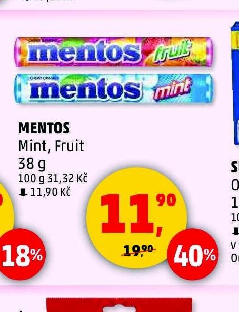 Mentos Mint, Fruit