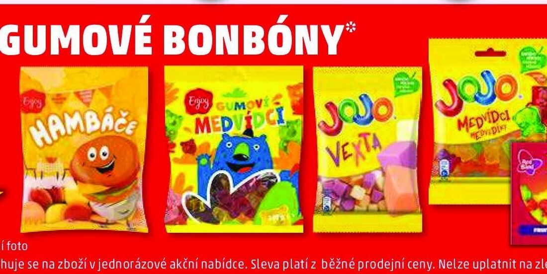 Gumové bonbóny JoJo/Hambače
