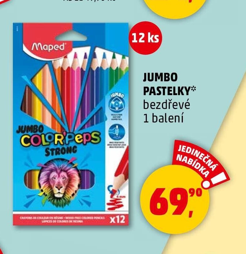 JUMBO PASTELKY* bezdřevé 1 balení