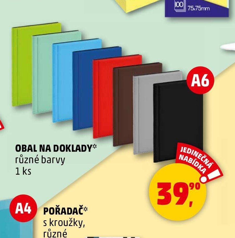 OBAL NA DOKLADY* různé barvy