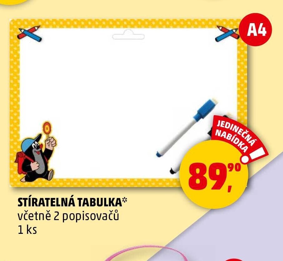 STÍRATELNÁ TABULKA