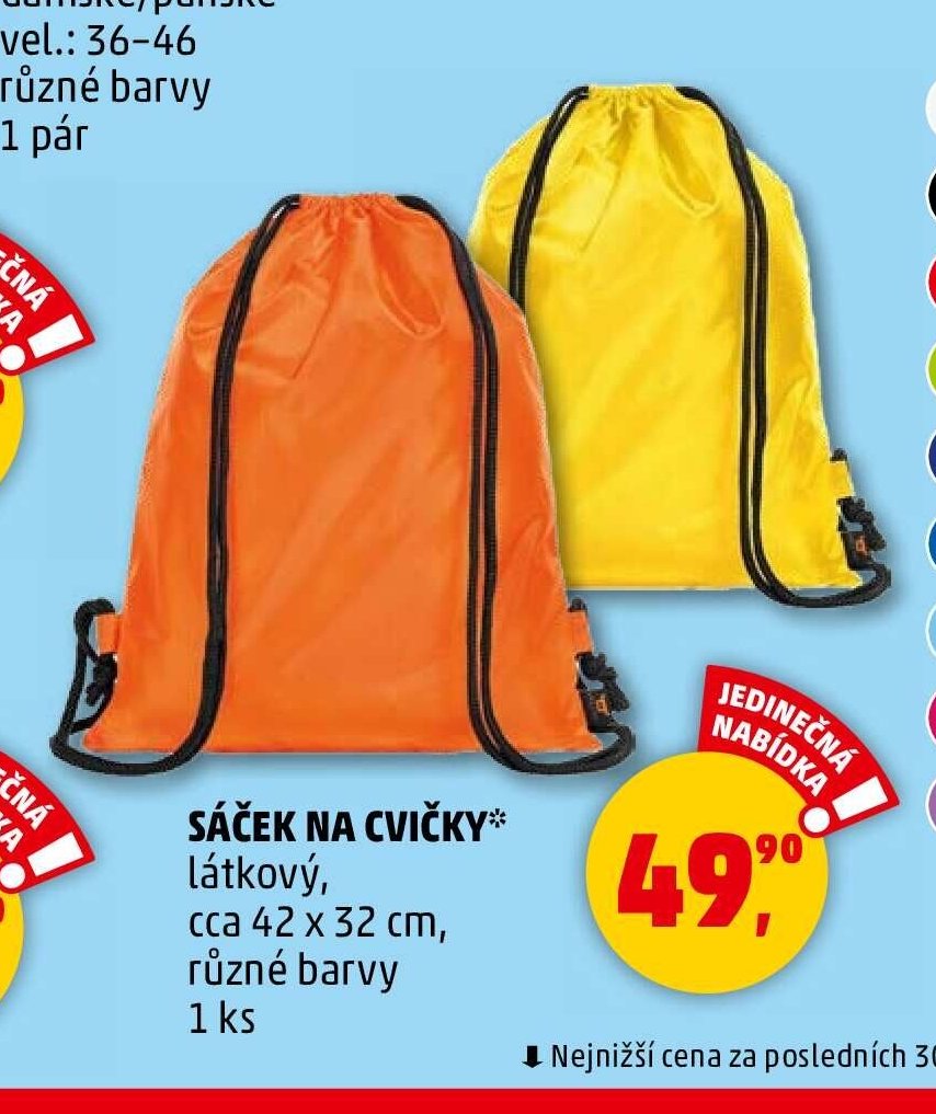 SÁČEK NA CVIČKY