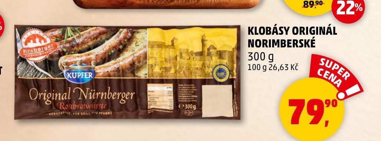 KLOBÁSY ORIGINÁL NORIMBERSKÉ