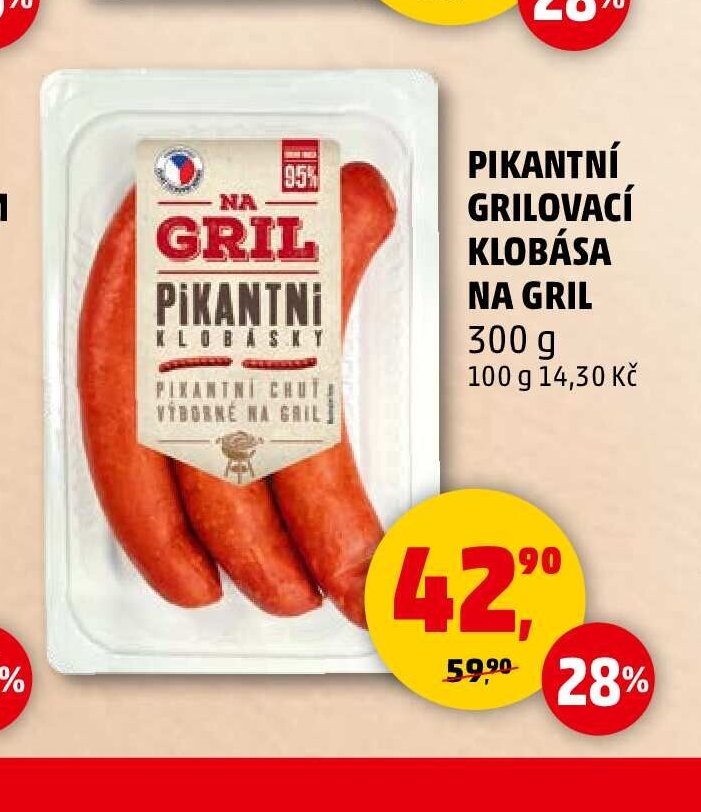 PIKANTNÍ GRILOVACÍ KLOBÁSA NA GRIL