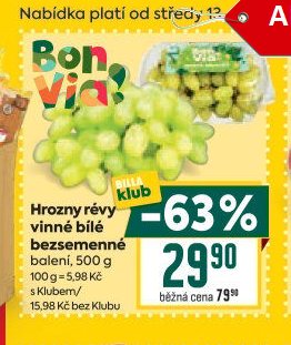 Hrozny révy vinné bílé bezsemenné