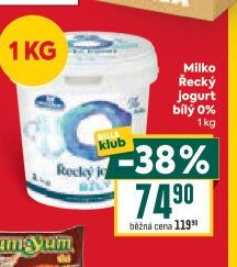 Milko Řecký jogurt bílý 0%