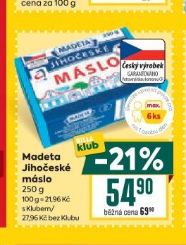 Madeta Jihočeské máslo