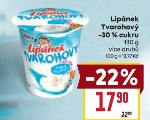 Dezert Lipánek tvarohový Madeta