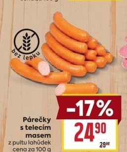 Párečky s telecím masem