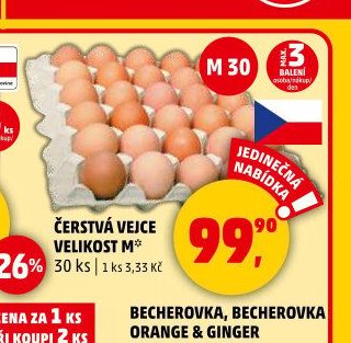 Čerstvá vejce velikost M