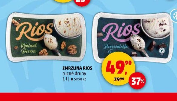 Zmrzlina Rios různé druhy