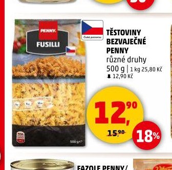 TĚSTOVINY BEZVAJEČNÉ PENNY