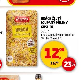 HRÁCH ŽLUTÝ LOUPANÝ PŮLENÝ GUSTITO