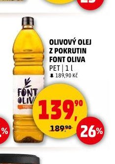 OLIVOVÝ OLEJ Z POKRUTIN FONT OLIVA