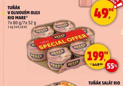 TUŇÁK V OLIVOVÉM OLEJI RIO MARE