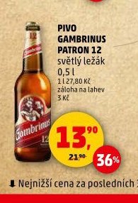 Gambrinus Patron 12 světlý ležák