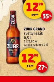 Zubr Grand světlý ležák