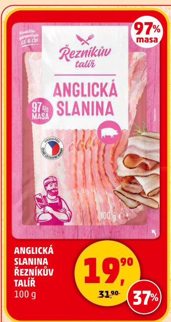 Anglická slanina Řezníkův talíř