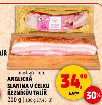 Anglická slanina Řezníkův talíř