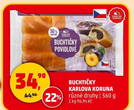 České buchtičky Karlova Koruna