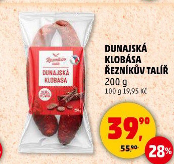 Dunajská klobása Řezníkův talíř