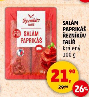 Salám Paprikáš Řezníkův talíř