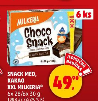 Snack mléčný Milkeria