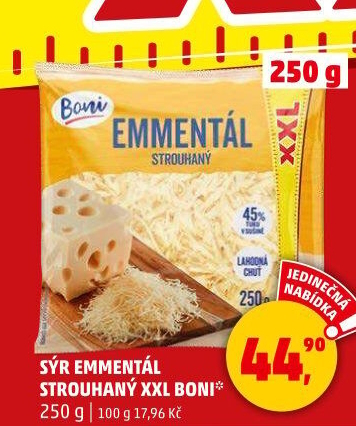 Sýr Ementál strouhaný Boni