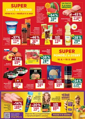 akční leták BILLA 13.8.2025-19.8.2025